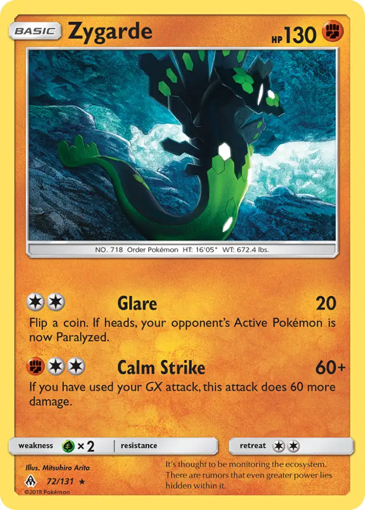 Zygarde (72/131) [Sun & Moon: Forbidden Light] - Pokemon Single