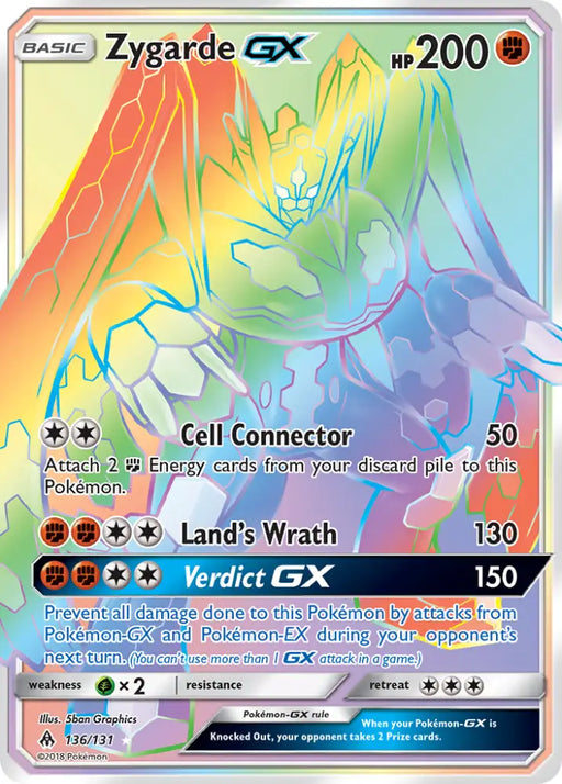 Zygarde GX (136/131) [Sun & Moon: Forbidden Light] - Pokemon Single