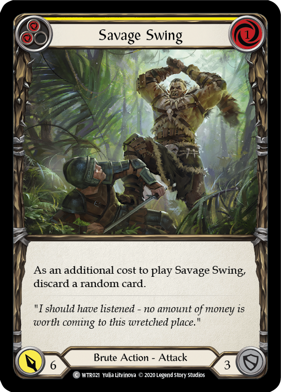 Savage Swing (Yellow) [Welcome to Rathe Unlimited] Unlimited Rainbow Foil