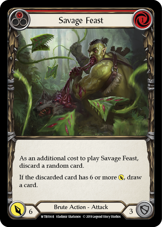 Savage Feast (Red) [Welcome to Rathe 1st Edition] Alpha Print Rainbow Foil