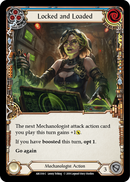 Locked and Loaded (Blue) [Arcane Rising 1st Edition] 1st Edition Rainbow Foil