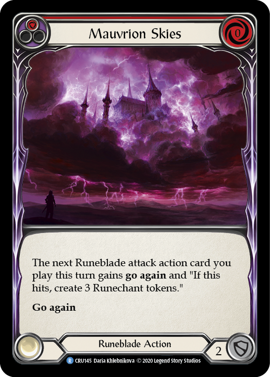 Mauvrion Skies (Red) [Crucible of War 1st Edition] 1st Edition Rainbow Foil