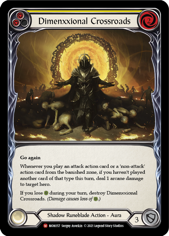 Dimenxxional Crossroads [Monarch 1st Edition] 1st Edition Rainbow Foil