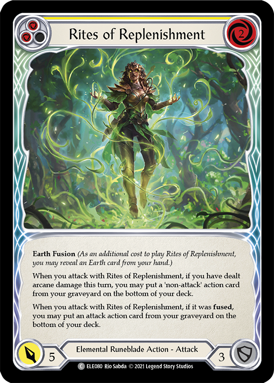 Rites of Replenishment (Yellow) [Tales of Aria 1st Edition] 1st Edition Rainbow Foil