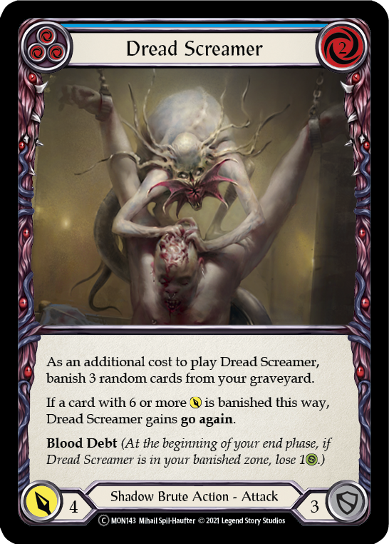 Dread Screamer (Blue) [Monarch Unlimited] Unlimited Rainbow Foil