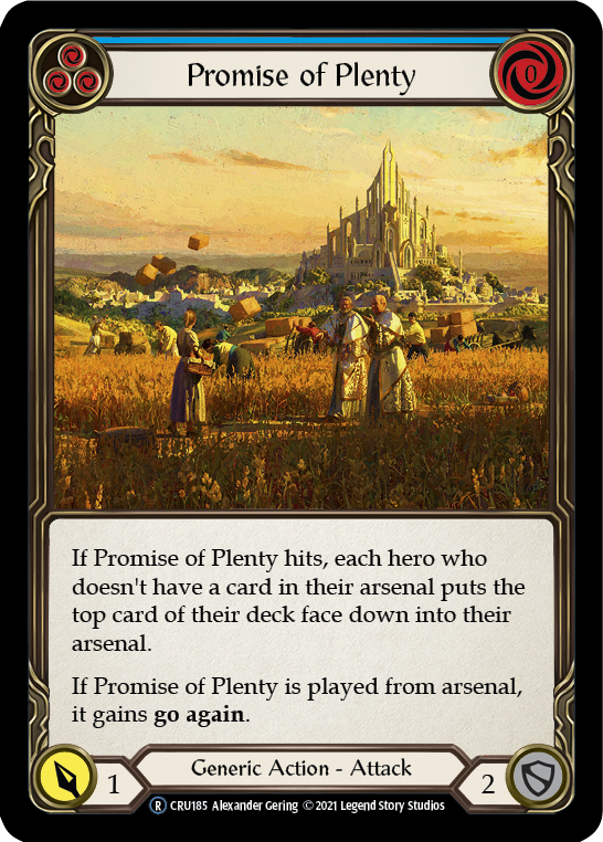 Promise of Plenty (Blue) [Crucible of War Unlimited] Unlimited Rainbow Foil