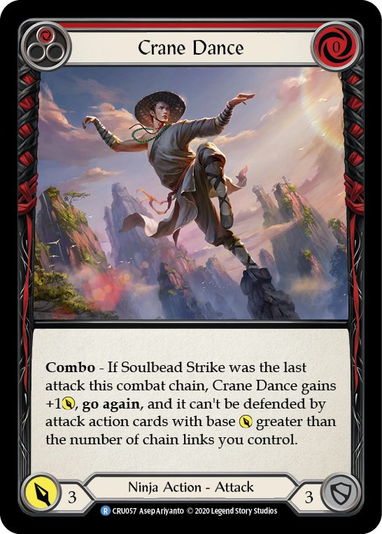 Crane Dance (Red) [Crucible of War 1st Edition] 1st Edition Rainbow Foil