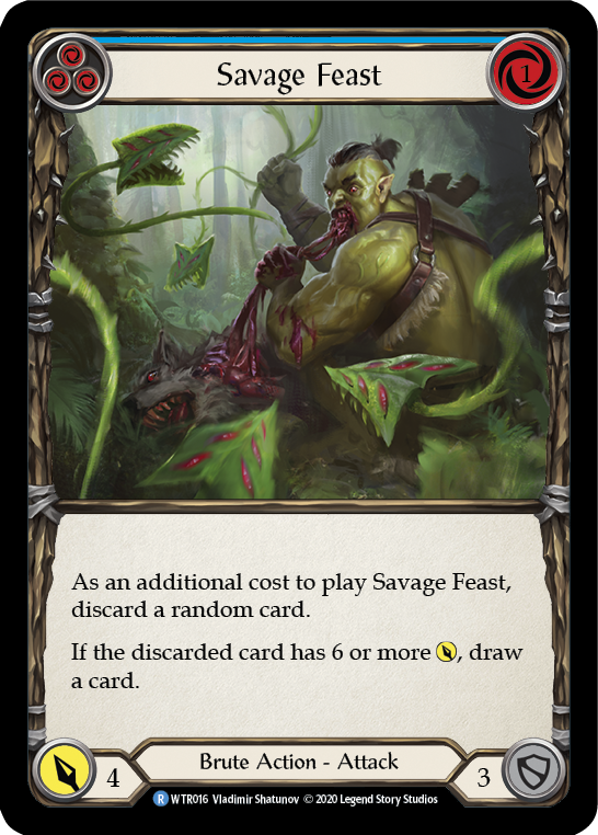Savage Feast (Blue) [Welcome to Rathe Unlimited] Unlimited Rainbow Foil