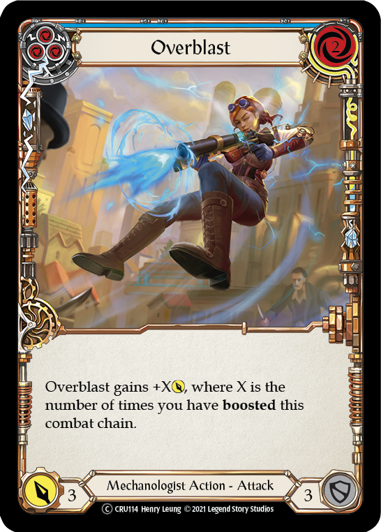 Overblast (Blue) [Crucible of War Unlimited] Unlimited Rainbow Foil