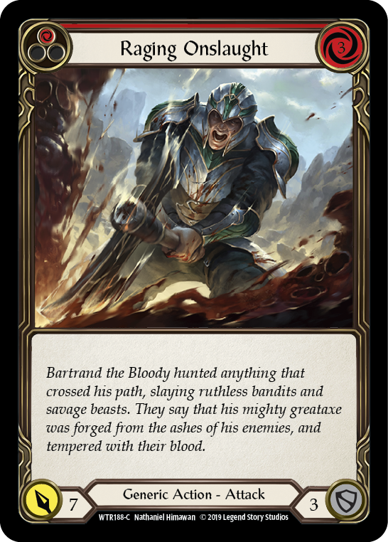 Raging Onslaught (Red) [Welcome to Rathe 1st Edition] Alpha Print Normal