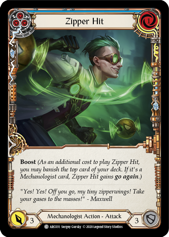 Zipper Hit (Blue) [Arcane Rising Unlimited] Unlimited Rainbow Foil