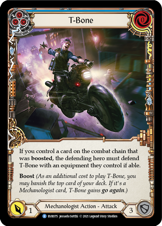T-Bone (Blue) [Everfest] 1st Edition Rainbow Foil
