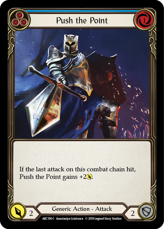 Push the Point (Blue) [Arcane Rising 1st Edition] 1st Edition Normal