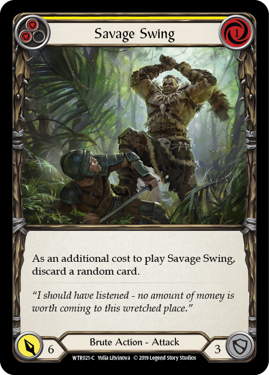 Savage Swing (Yellow) [Welcome to Rathe 1st Edition] Alpha Print Rainbow Foil