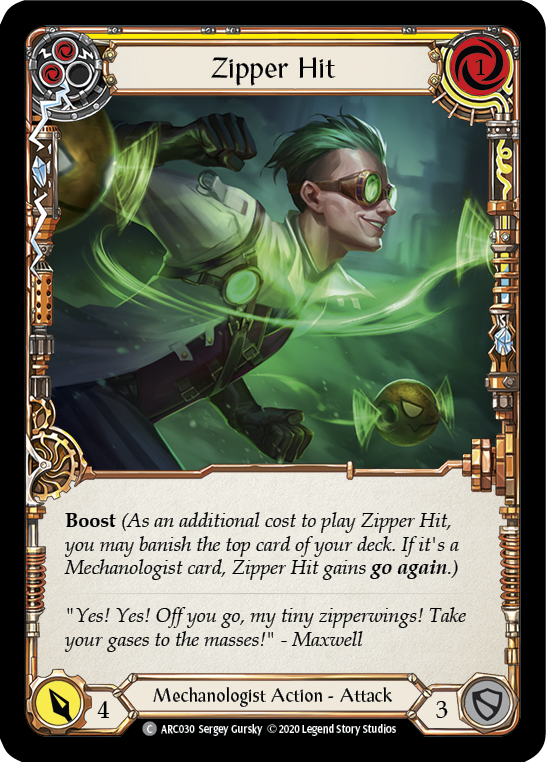 Zipper Hit (Yellow) [Arcane Rising Unlimited] Unlimited Rainbow Foil