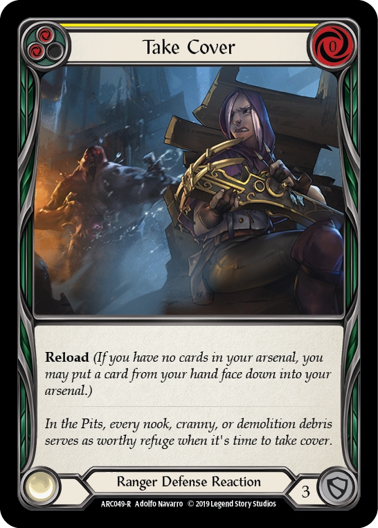 Take Cover (Yellow) [Arcane Rising 1st Edition] 1st Edition Normal