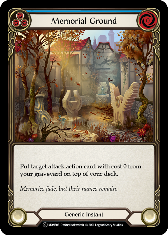 Memorial Ground (Blue) [Monarch Unlimited] Unlimited Rainbow Foil