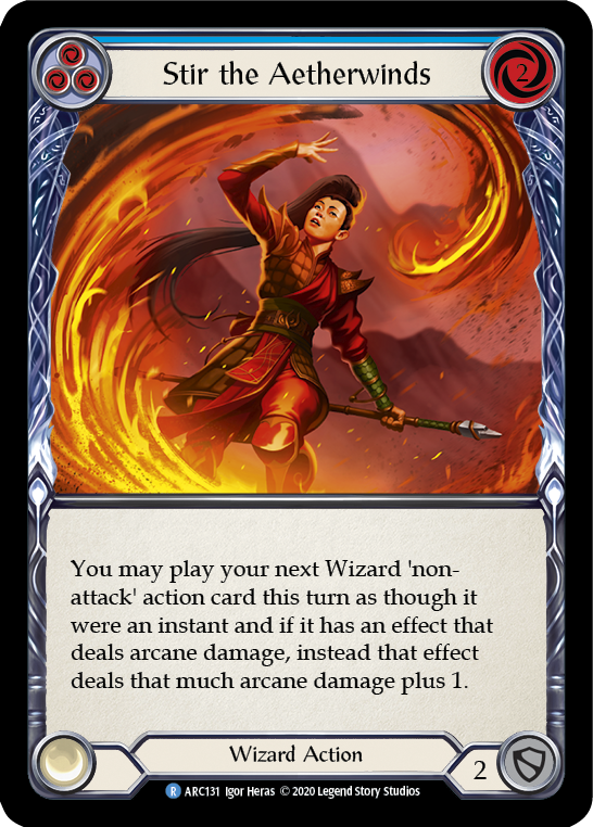 Stir the Aetherwinds (Blue) [Arcane Rising Unlimited] Unlimited Normal
