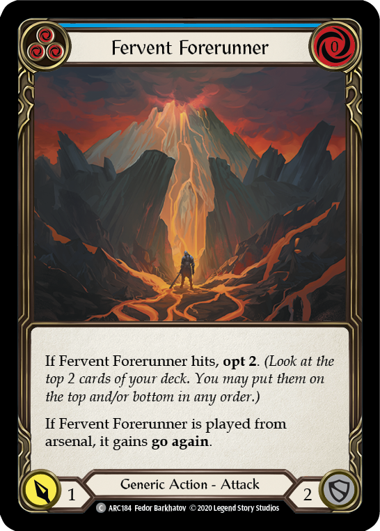 Fervent Forerunner (Blue) [Arcane Rising Unlimited] Unlimited Normal