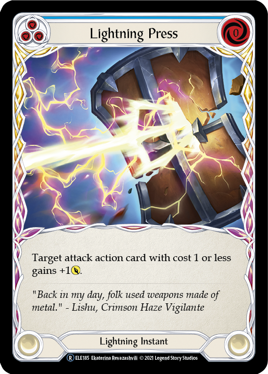 Lightning Press (Blue) [Tales of Aria Unlimited] Unlimited Rainbow Foil