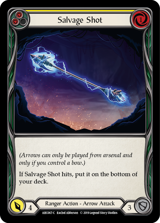 Salvage Shot (Yellow) [Arcane Rising 1st Edition] 1st Edition Rainbow Foil