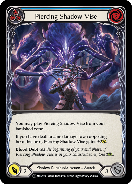 Piercing Shadow Vise (Blue) [Monarch Unlimited] Unlimited Rainbow Foil