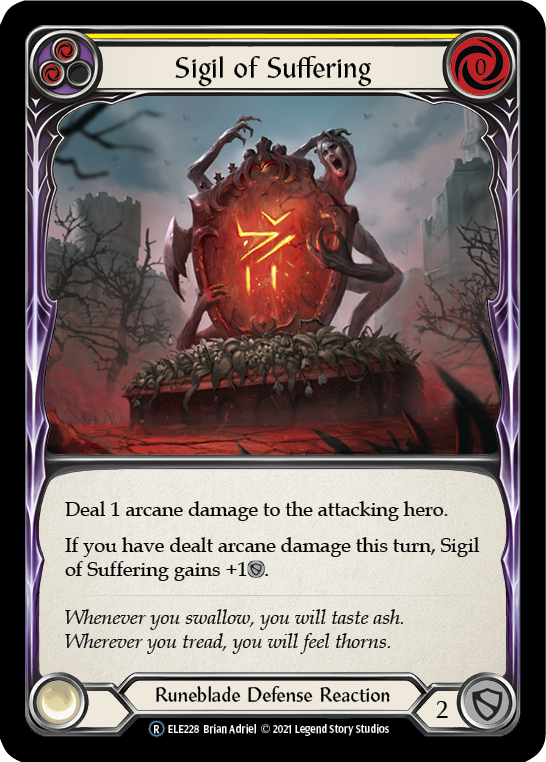 Sigil of Suffering (Yellow) [Tales of Aria Unlimited] Unlimited Rainbow Foil