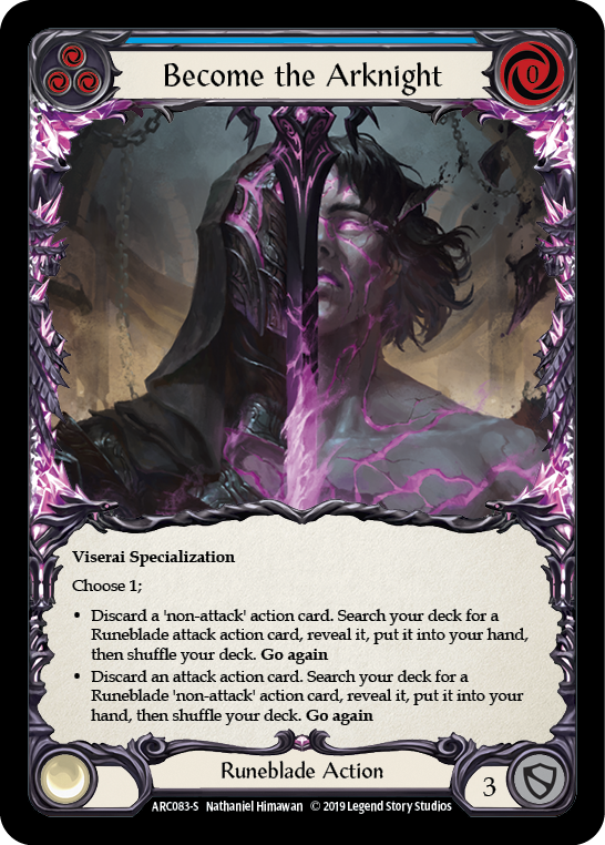 Become the Arknight [Arcane Rising 1st Edition] 1st Edition Rainbow Foil