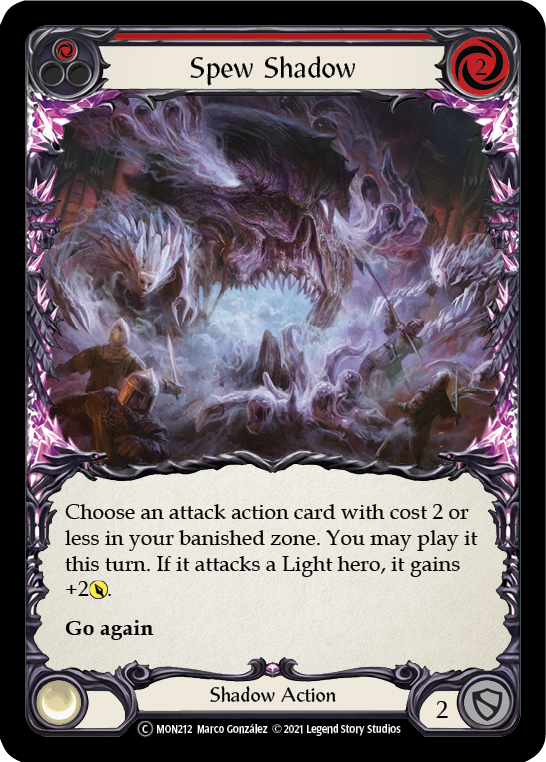 Spew Shadow (Red) [Monarch Unlimited] Unlimited Rainbow Foil