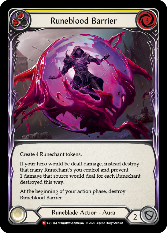 Runeblood Barrier [Crucible of War 1st Edition] 1st Edition Rainbow Foil