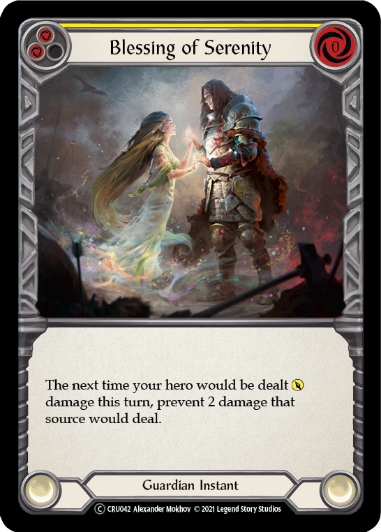 Blessing of Serenity (Yellow) [Crucible of War Unlimited] Unlimited Rainbow Foil