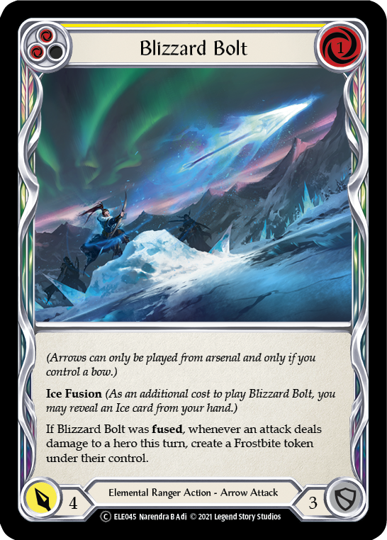 Blizzard Bolt (Yellow) [Tales of Aria Unlimited] Unlimited Rainbow Foil