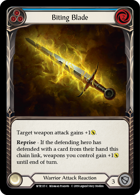 Biting Blade (Blue) [Welcome to Rathe 1st Edition] Alpha Print Rainbow Foil