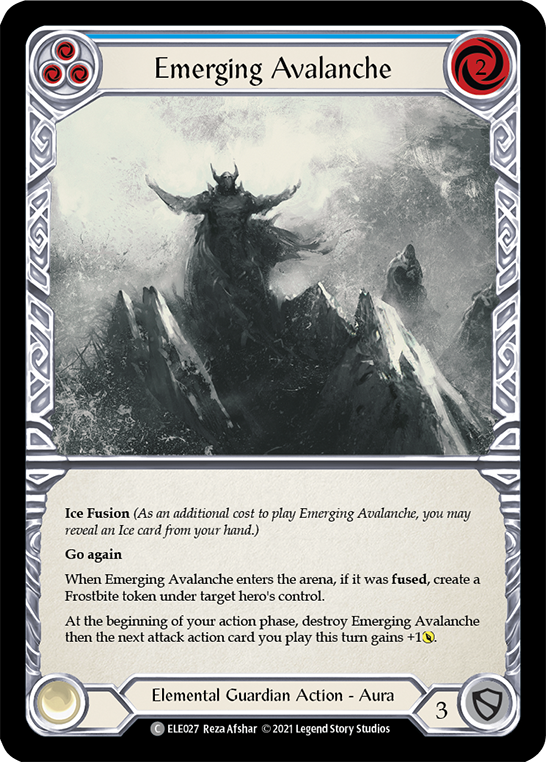 Emerging Avalanche (Blue) [Tales of Aria 1st Edition] 1st Edition Rainbow Foil