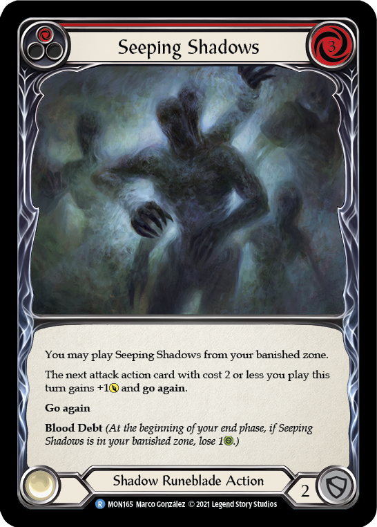 Seeping Shadows (Red) [Monarch 1st Edition] 1st Edition Normal