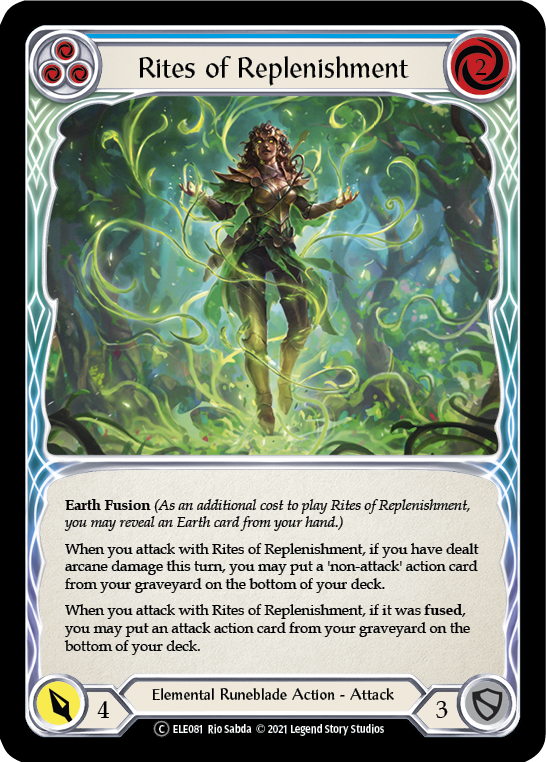 Rites of Replenishment (Blue) [Tales of Aria Unlimited] Unlimited Rainbow Foil