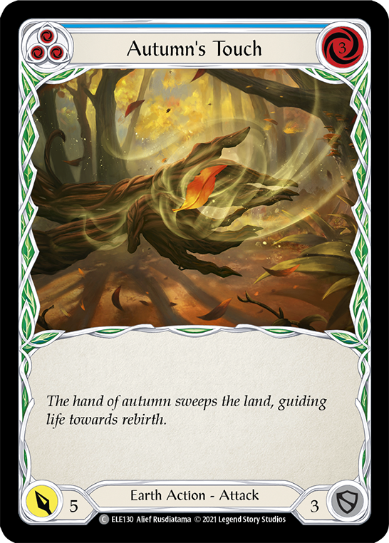 Autumn's Touch (Blue) [Tales of Aria 1st Edition] 1st Edition Rainbow Foil