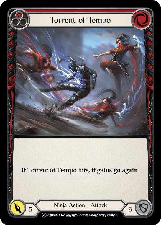 Torrent of Tempo (Red) [Crucible of War Unlimited] Unlimited Rainbow Foil