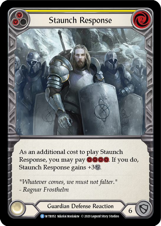 Staunch Response (Yellow) [Welcome to Rathe Unlimited] Unlimited Rainbow Foil
