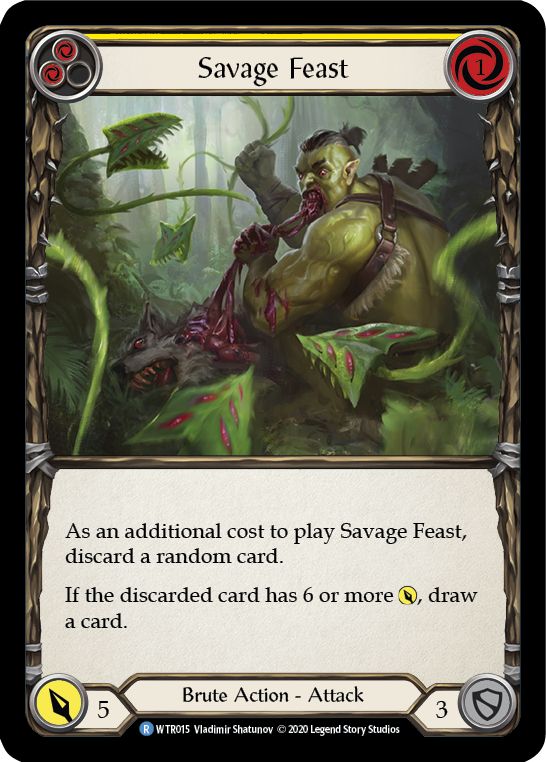 Savage Feast (Yellow) [Welcome to Rathe Unlimited] Unlimited Rainbow Foil