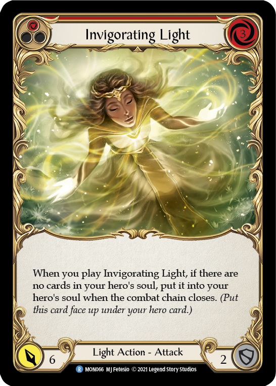 Invigorating Light (Red) [Monarch 1st Edition] 1st Edition Rainbow Foil