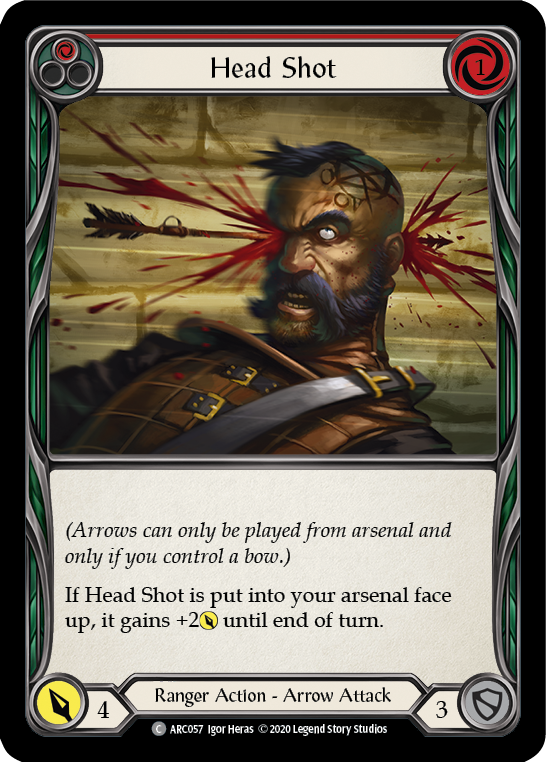 Head Shot (Red) [Arcane Rising Unlimited] Unlimited Rainbow Foil