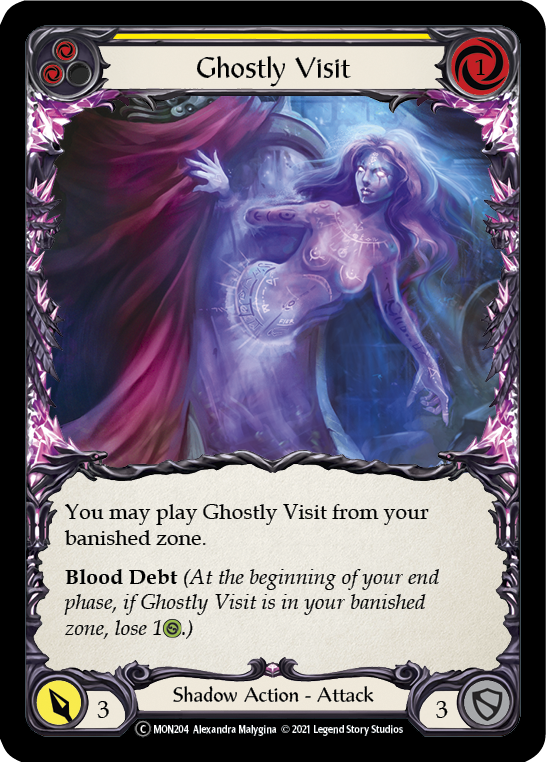 Ghostly Visit (Yellow) [Monarch Unlimited] Unlimited Rainbow Foil