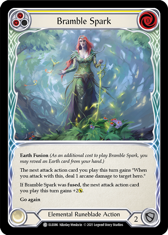 Bramble Spark (Yellow) [Tales of Aria 1st Edition] 1st Edition Rainbow Foil