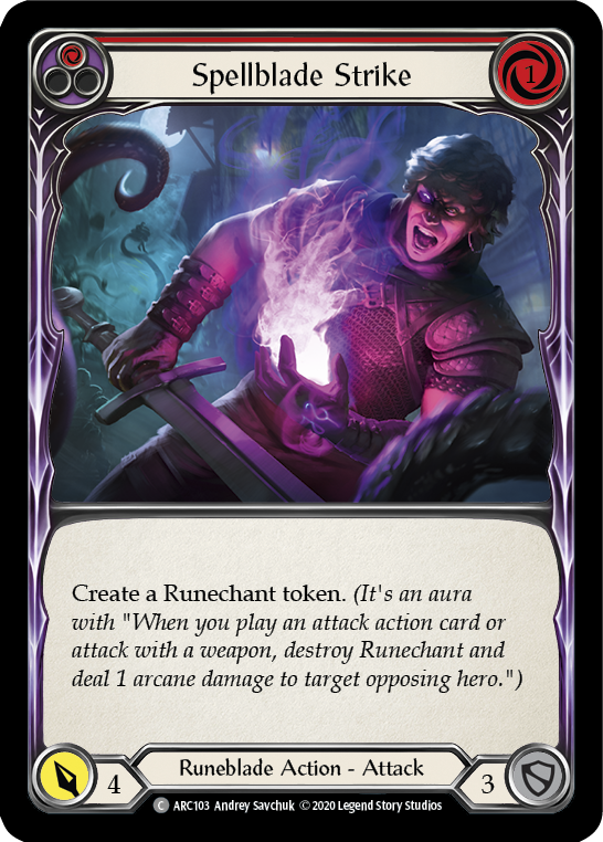 Spellblade Strike (Red) [Arcane Rising Unlimited] Unlimited Normal