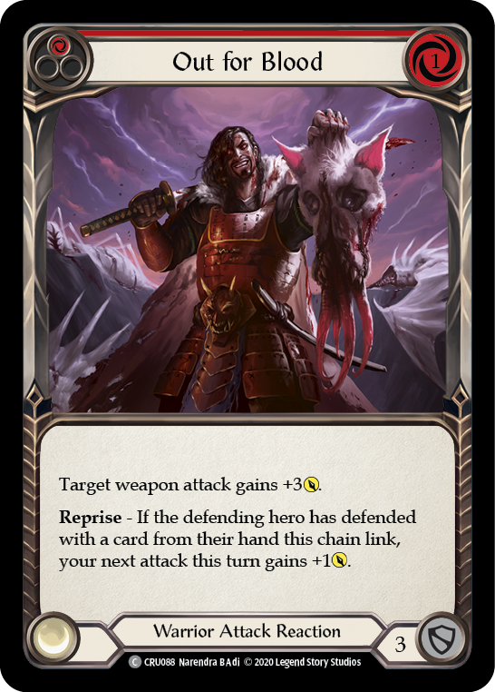 Out for Blood (Red) [Crucible of War 1st Edition] 1st Edition Rainbow Foil