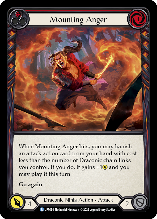 Mounting Anger (Red) [Uprising] Rainbow Foil