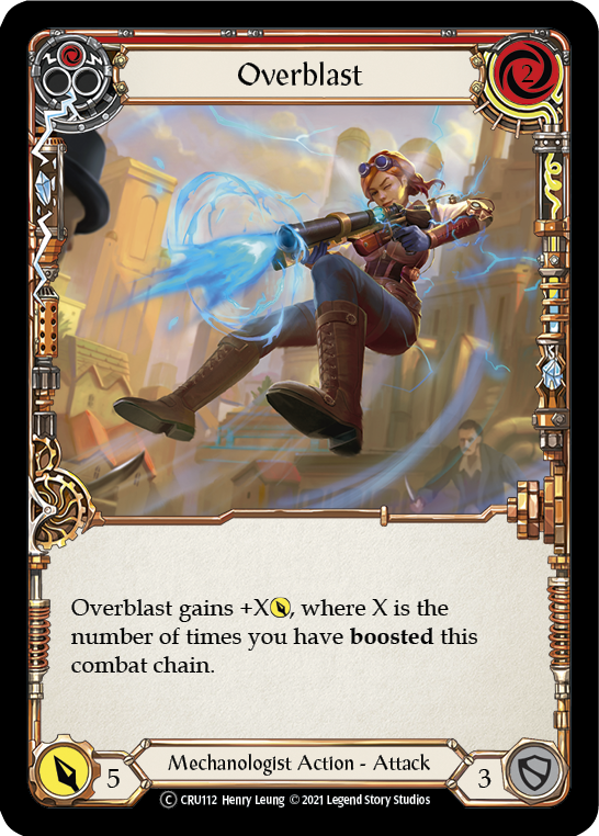 Overblast (Red) [Crucible of War Unlimited] Unlimited Rainbow Foil
