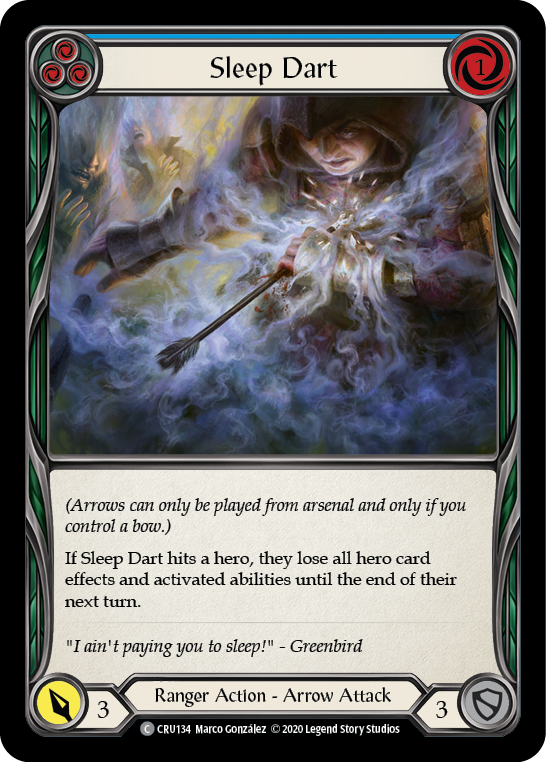 Sleep Dart (Blue) [Crucible of War 1st Edition] 1st Edition Rainbow Foil