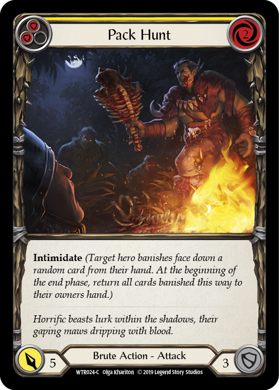 Pack Hunt (Yellow) [Welcome to Rathe 1st Edition] Alpha Print Normal